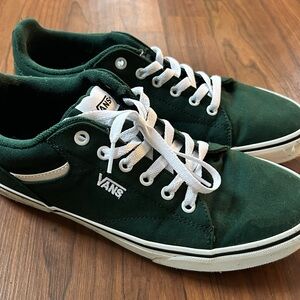 Vans Womens Dark Green Canvas Sneakers